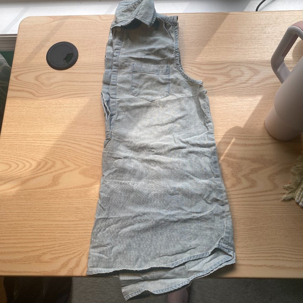 J CREW FADED DENIM SLEEVELESS TOP